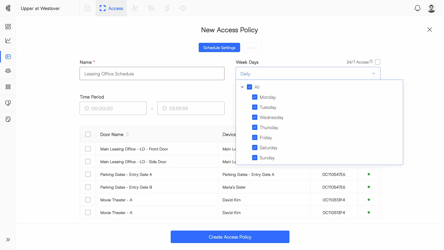 Mockup about Complete control of several properties.