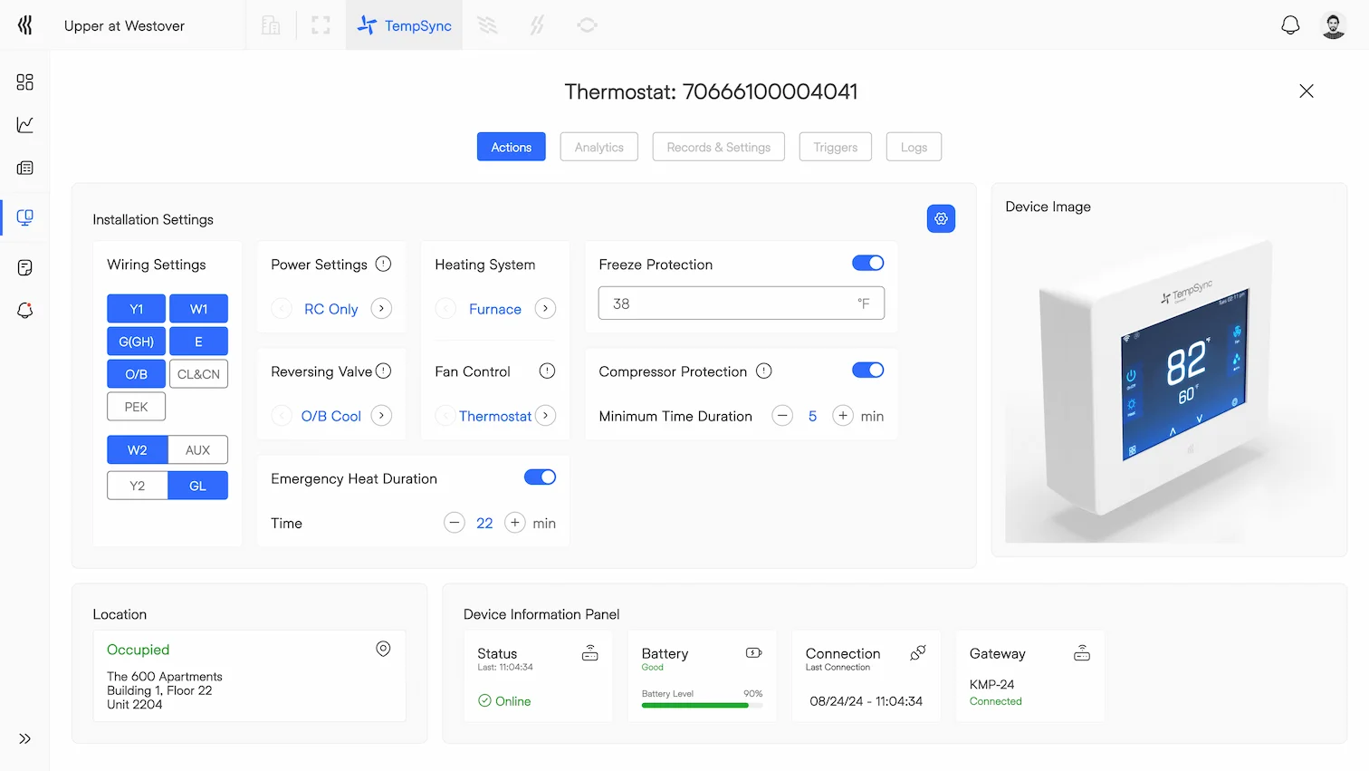 Mockup about Control your property's HVAC remotely.